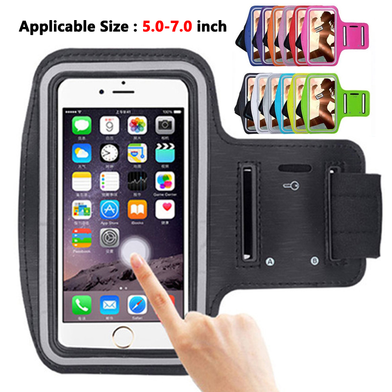 Universel 5.0-7.0 pouces brassard étui en cours d'exécution gymnase sport support pour téléphone Smartphone sport bras pochette téléphone sac pour iPhone Huawei cas