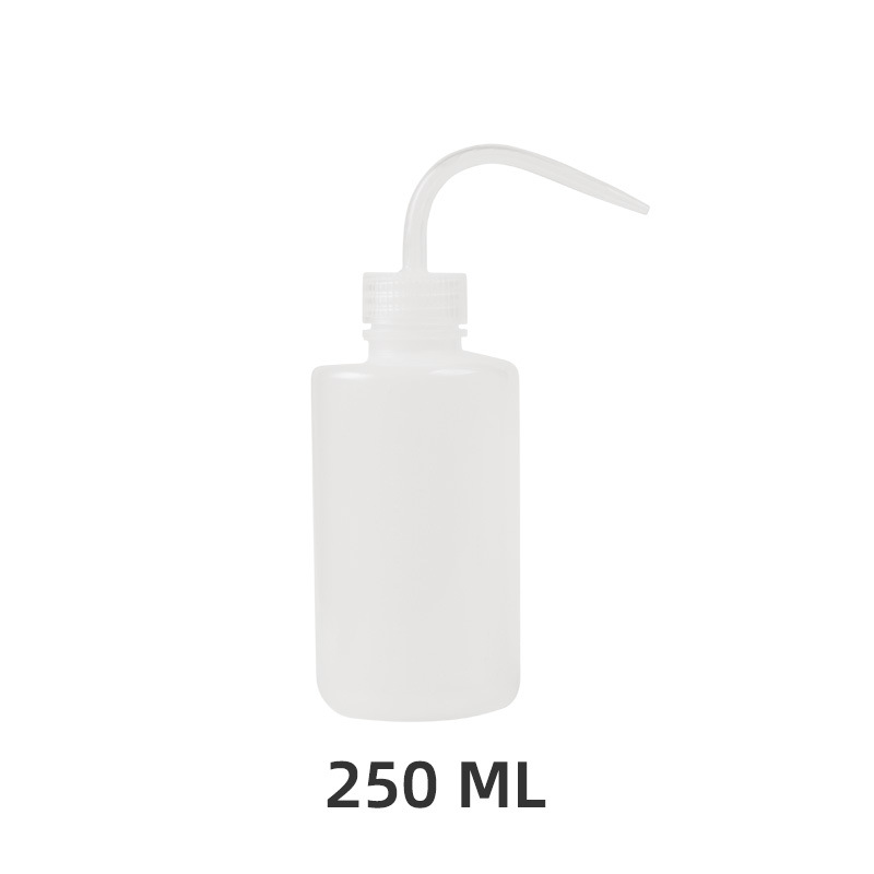 Botella de lavado para limpieza de pestañas, limpiador de boquilla curva, resistente al agua, removedor de cejas, herramienta de maquillaje para extensión de pestañas, 250/500ml: Marfíl