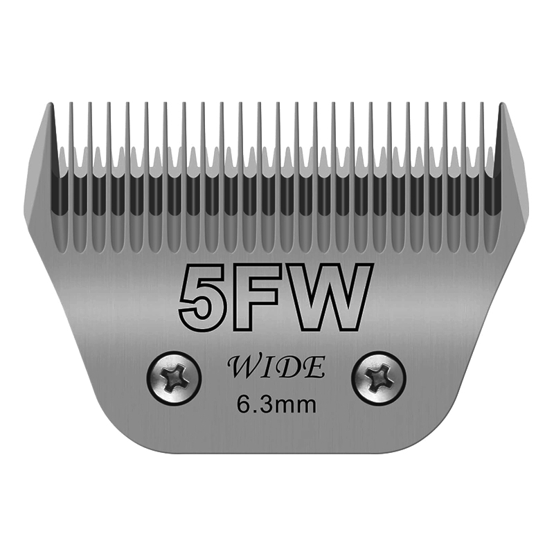Cuchilla de repuesto desmontable para perros y caballos, 5FW, ancha, para la mayoría de las cortadoras Andis, Oster A5, Wahl km10: Gris claro