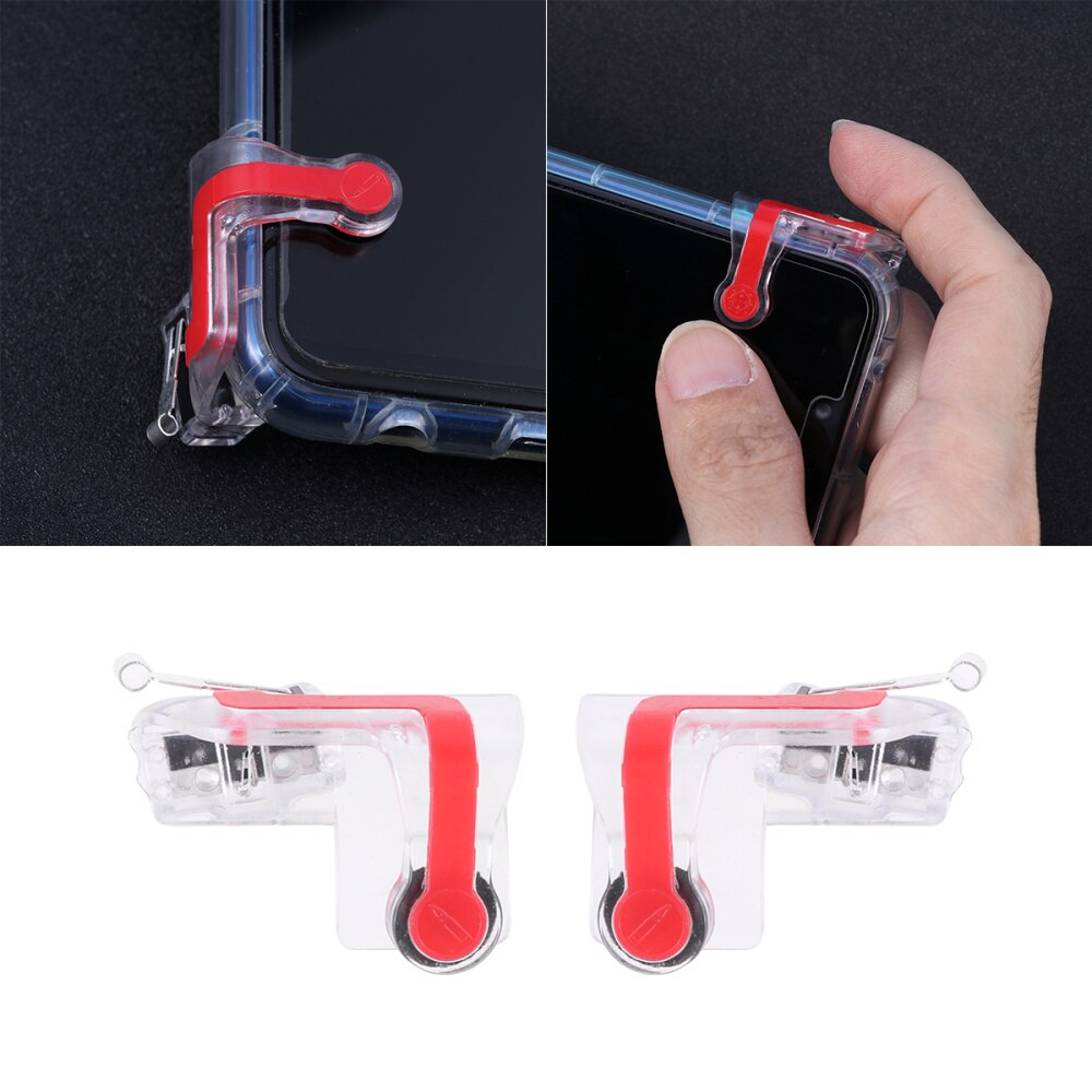 1 Pair Mobile Game Controller Game Buttons Sensitive Fire Buttons Aim Key Joystick Shooter Shooting Button Shortcut: Default Title