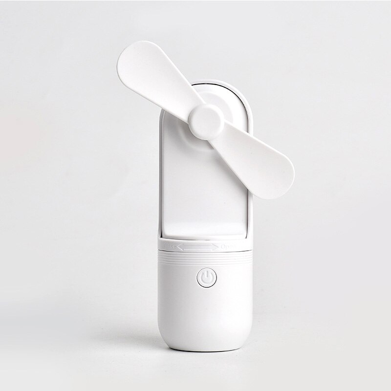 Intelligenter kapselventilator, tragbar, mit wiederaufladbarem akku und 800ma usb-anschlüssen, mini-handventilator für den sommer, ideal für reisen: Weiß