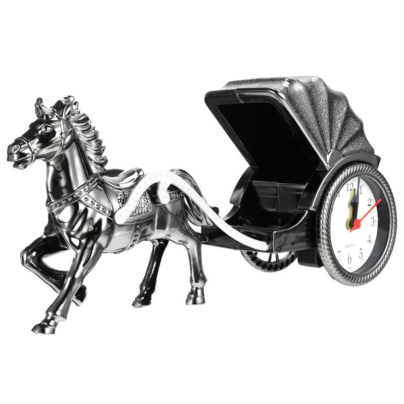 Horse Alarm Clock Luxury Retro Alarm Clock Novelty Unique Table Desk Clock