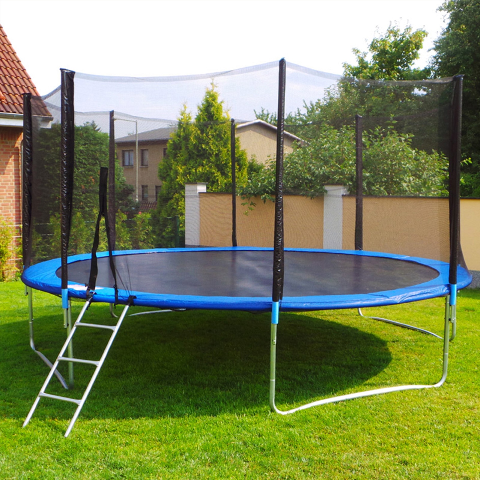 Large Indoor Trampoline with Protection Net Adult Children Jumping Bed Outdoor Trampolines Exercise Bed Fitness Equipment