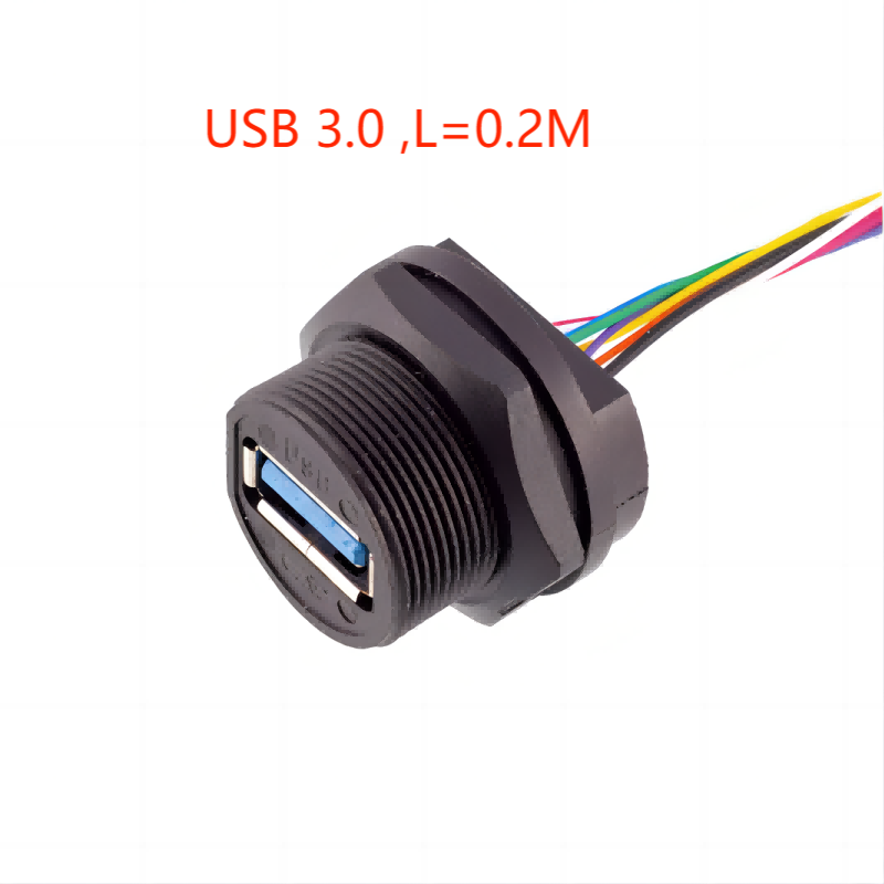 Geben Sie eine USB 2,0 USB 3,0 wasserdichte USB-Buchse Daten IP67 Buchse M20 Stecker: verrotten