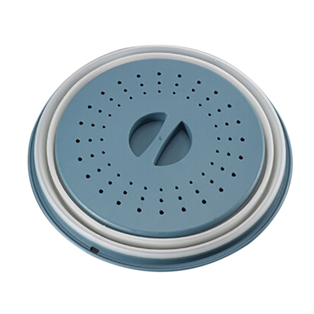Microwave Splash-proof Cover, Collapsible Food Cover Hollow-out Drain Basket with Handle