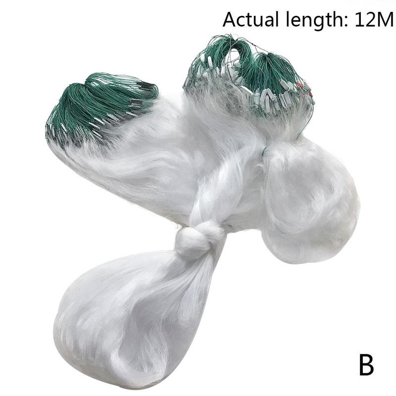 Fishing Net Clear Green White Fishing Net with Float Fish Trap Monofilament Small Mesh Gill Nylon Accessories: 1.2x15M
