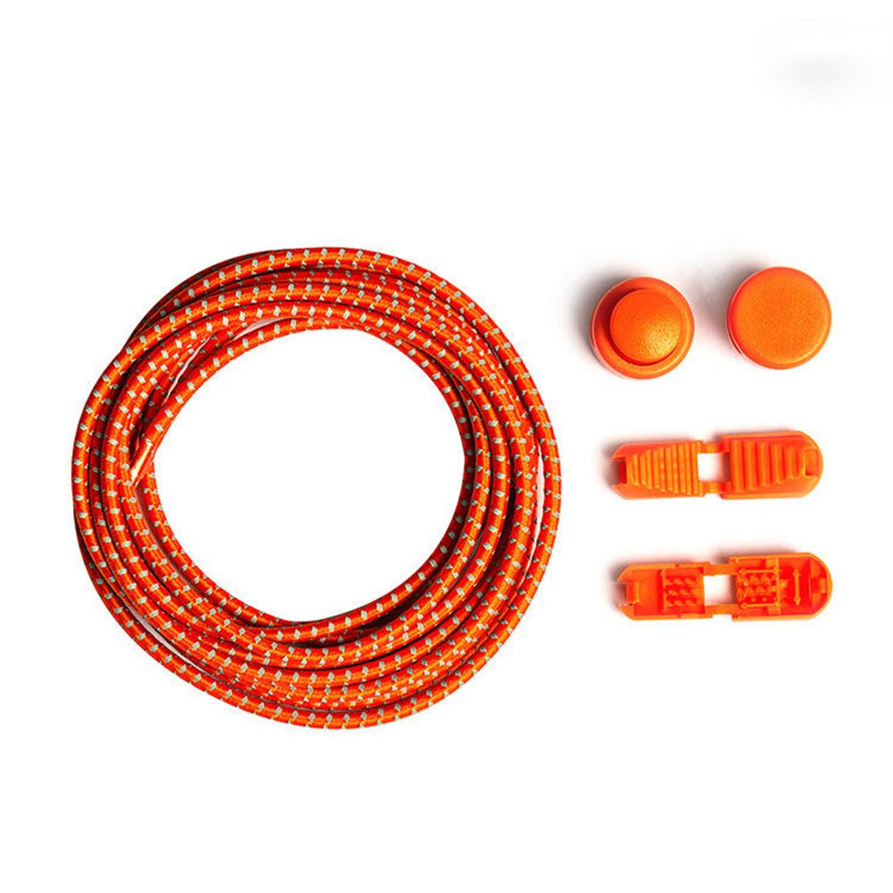 Cordones reflectantes a la para zapatillas deportivas, Cordones elásticos de 3mm,: Orange