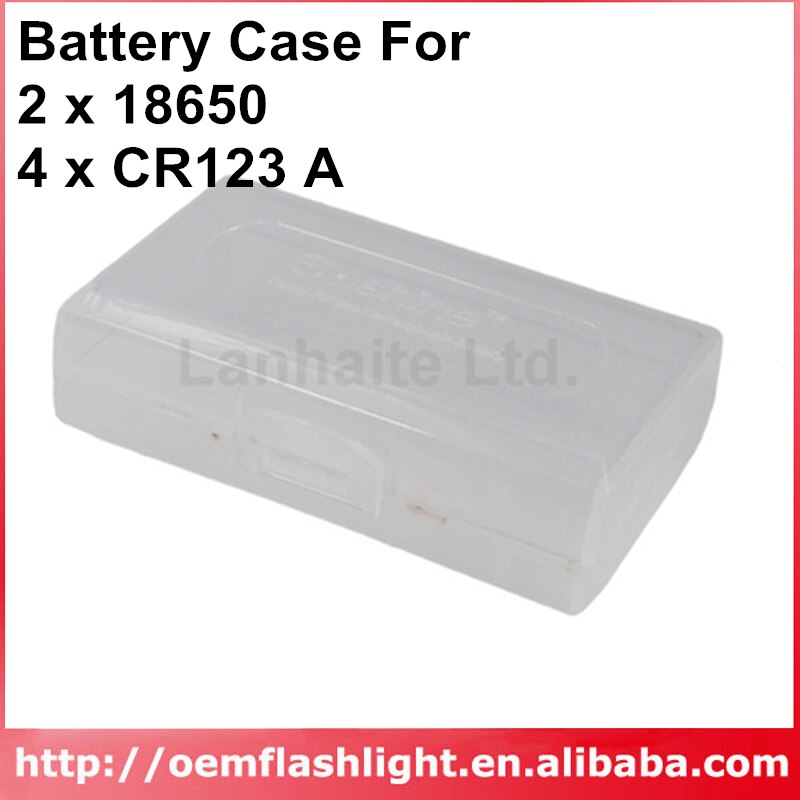 Batterij Case Voor 2x18650/4 x CR123 Een (1 st.)