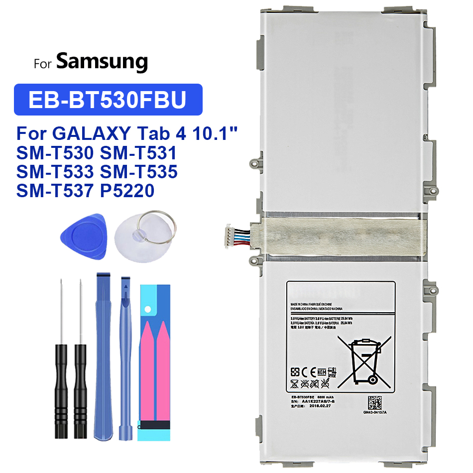 Tablet Battery For Samsung GALAXY Tab 4 10.1&quot; tab4 SM-T530 SM-T531 SM-T533 SM-T535 SM-T537 P5220 EB-BT530FBC EB-BT530FBE