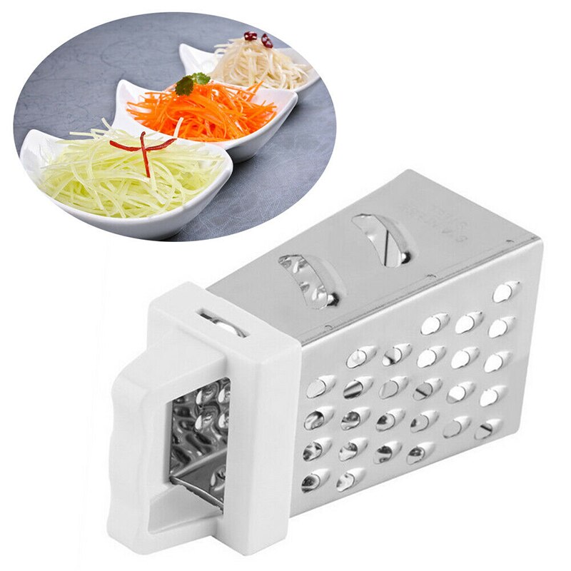 Stainless Steel 4 Sided Blades Cheese Vegetable Cheese Slicer Shredder Tools Kitchen Grater Carrot Cucumber Cutter Box Container