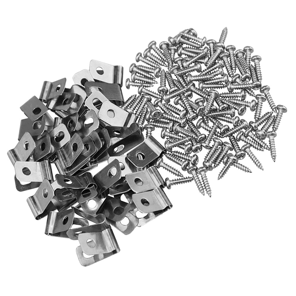 100 Sets Hek Clip Clips Onderdelen Hout Prikkeldraad Metaal Aluminium Voor Tuin Heavy Duty