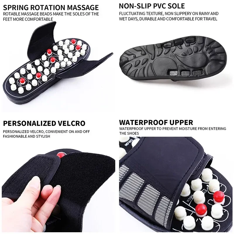 Voeten Massage Slippers Voetreflexologie Acupunctuur Therapie Massager Lopen Steen Schoenen Acupunctuur Geplaveide Massager