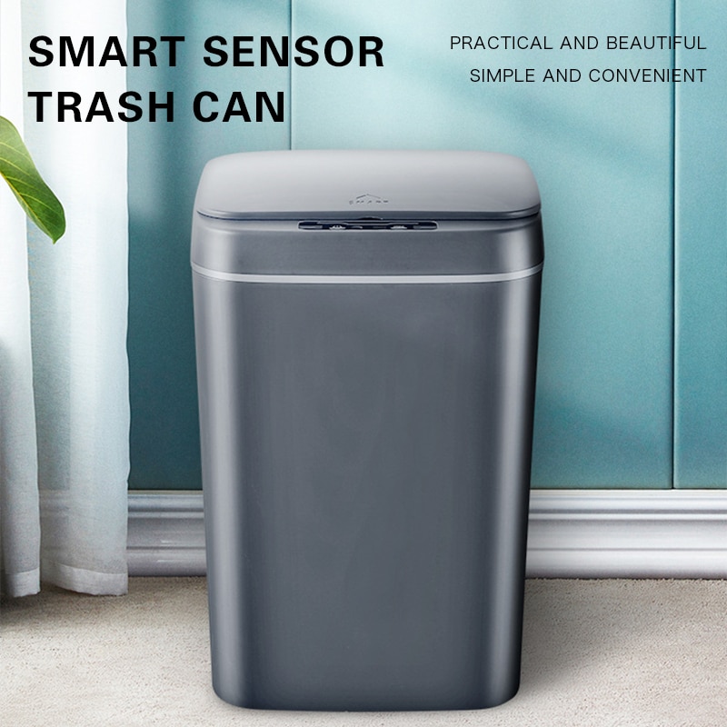 Intelligent Trash Can Automatic Sensor Dustbin Smart Sensor Home Electric Waste Bin For Kitchen Storage Bathroom Paper Basket