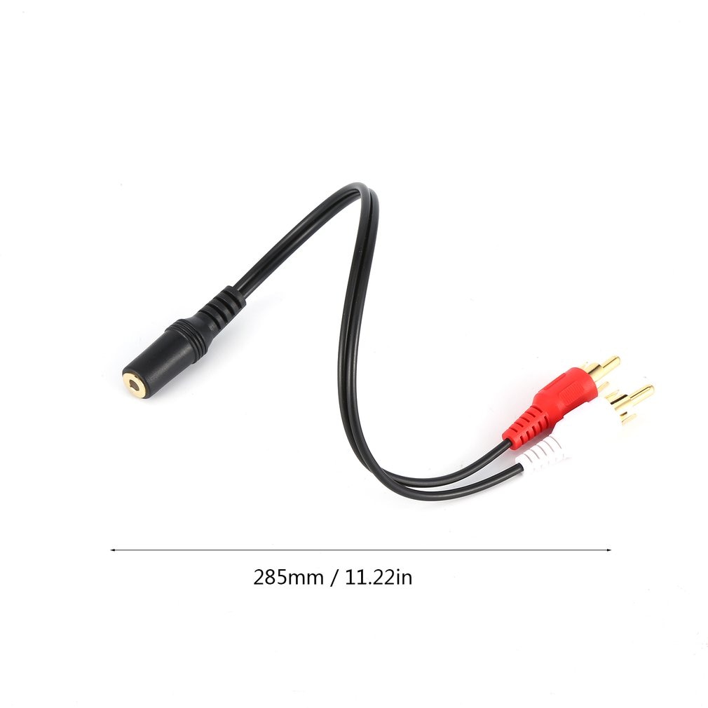 Universal 3.5mm Stereo Audio Female Jack to 2 RCA Male Socket to Headphone 3.5 Y Adapter Cable 25cm