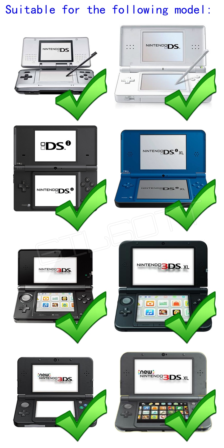 Touch Stylus Pen + Lente Touw voor Nintendo DS DS Lite DSi 3DS 3DS XL LL Zwart