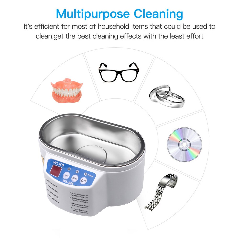 Ultralydsrenser smykker briller kredsløb sten skærere tandbørste rengøringsmaskine ultralyd sonisk bad