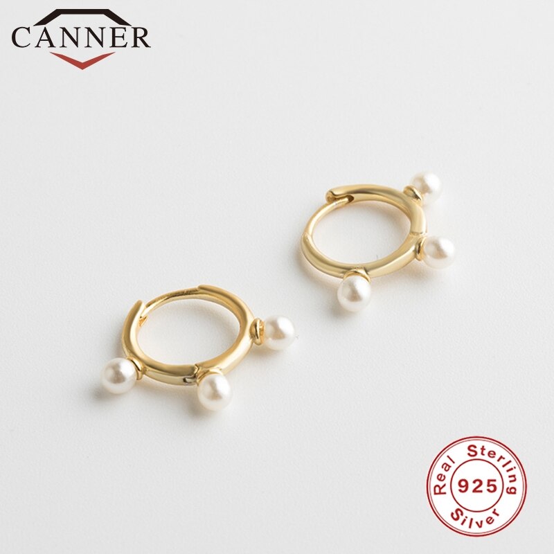 INS 925 Sterling Silver Star Moon Small Hoop Earrings for Women Simple Geometric Gold Silver Round Earrings Korean Jewelry: gold 3