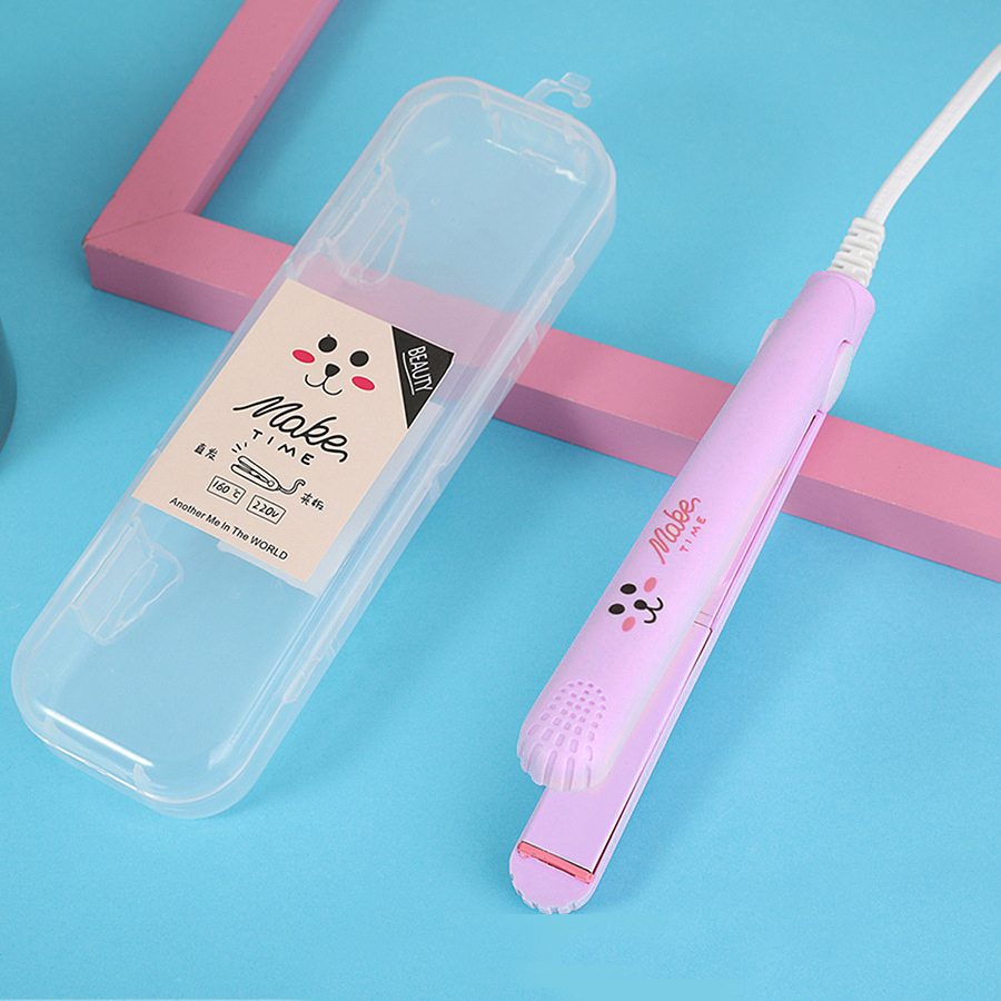 Mini Haarglätter Für Mädchen Haar Eisen Richt Bügeleisen Haar Curler Tragbare Keramik Flache Eisen Haarglätter Für Haar: Schwarz / uns