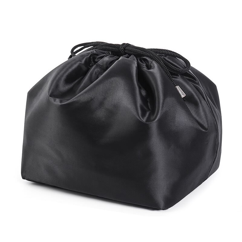 Mulheres de alta capacidade saco cosmético fim de semana viagem cordão maquiagem organizadores casa banheiro armazenamento bolsa acessórios suprimentos: Black