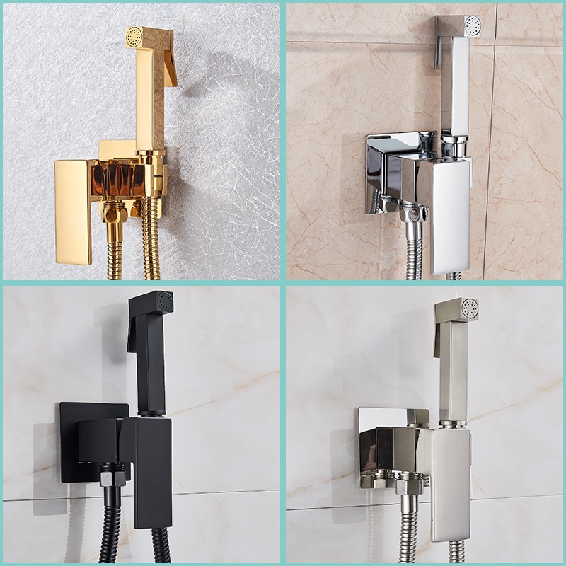 Vidric rosa ouro bidé torneira do chuveiro douche bidé muçulmano ducha higienica misturador de água quente e fria bidé chuveiro fr