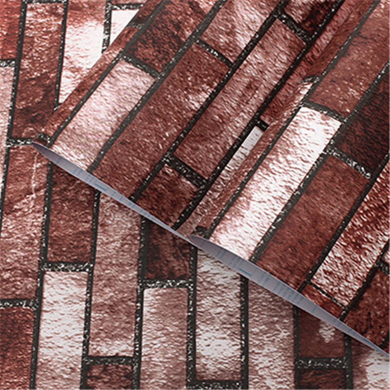 self-adhesive wallpaperRetro brick pattern waterproof scrubable antiquerestaurant hotel background wall dormitory wall sticker