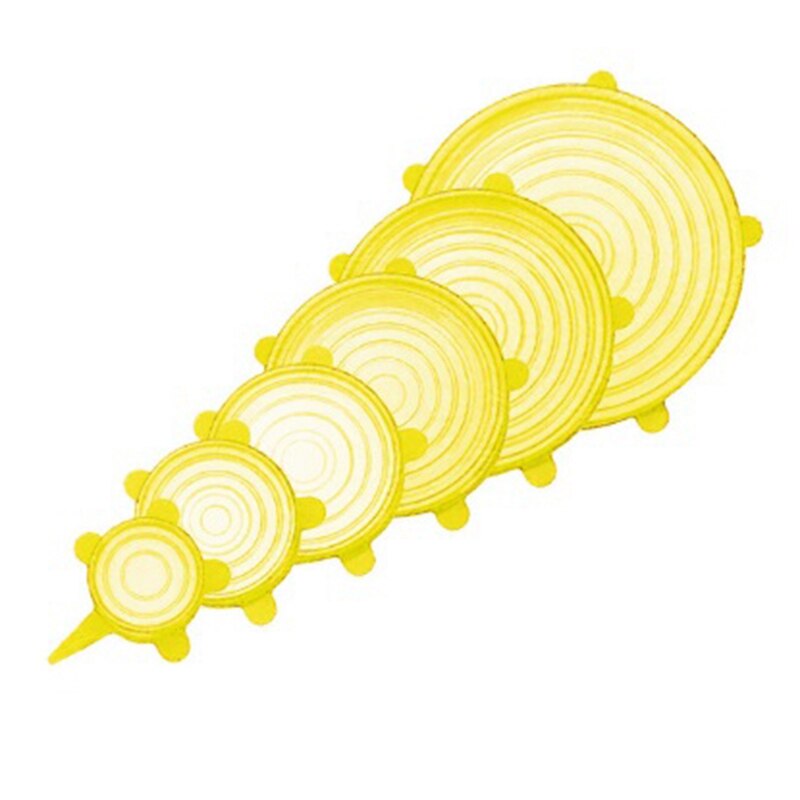 12pc siliconen elastische hoezen universele hoezen siliconen kom deksel siliconen pot deksel kookvoedsel conserveringsdeksel magnetron deksel
