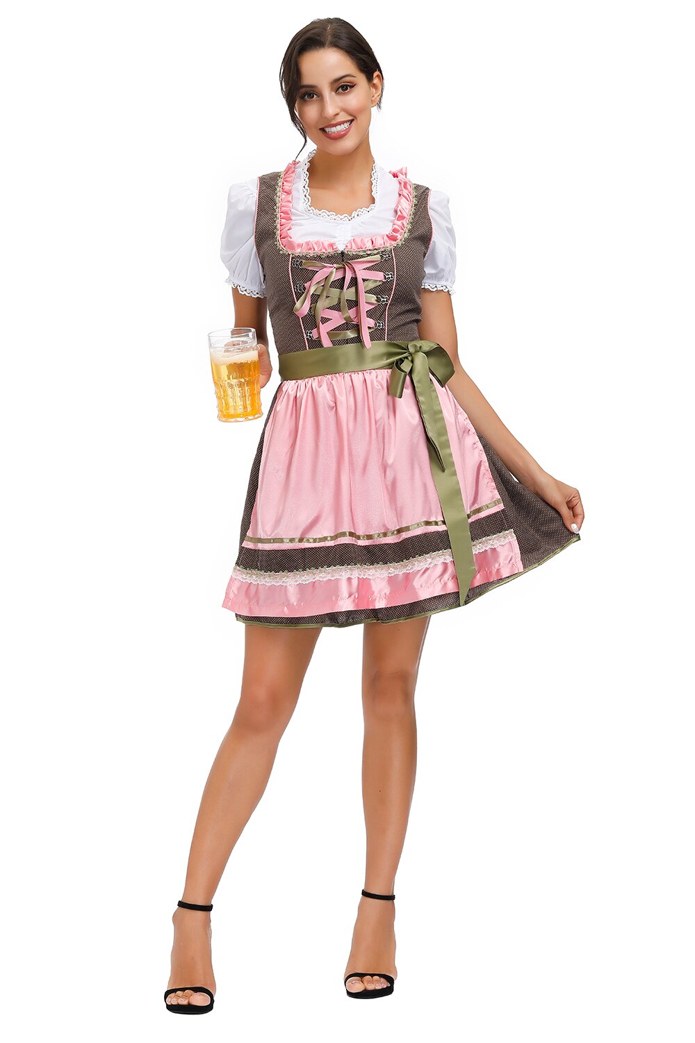 Damer kvinder ølpige tysk dirndl oktoberfest kostumer oktoberfest fest fancy kjole