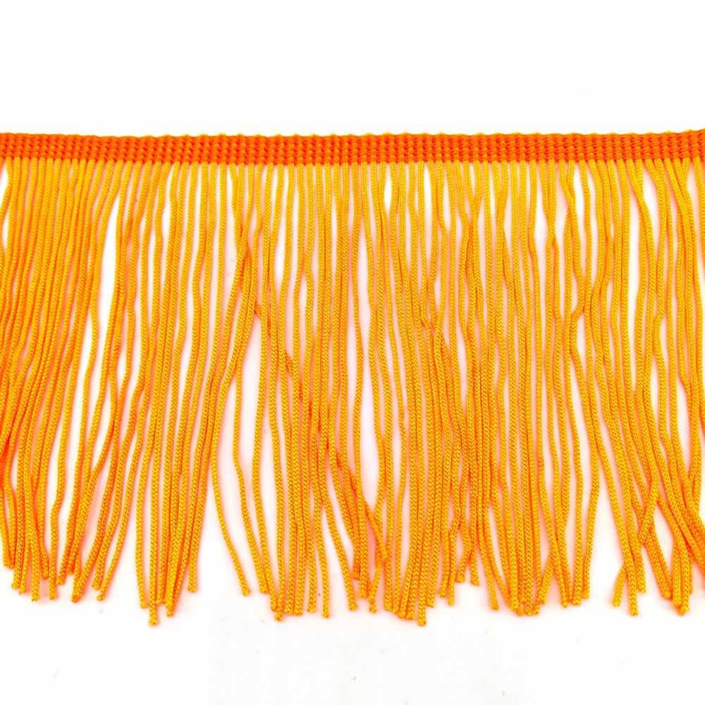 1 Yards van Pack 4 "Breedte Franjes Kant Polyerter Fibre Kwastje Kleding Accessoires Latin Trouwjurk Kwastje Lint diy: Orange