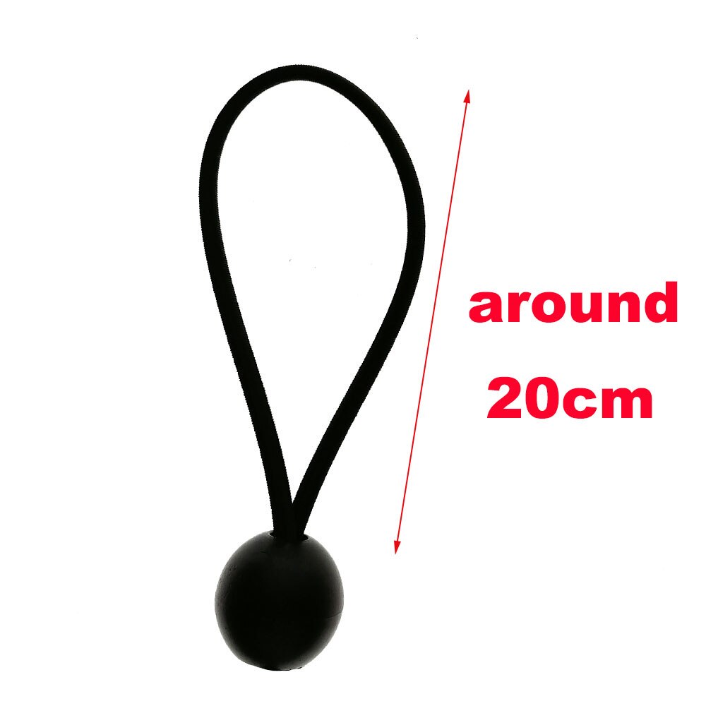 Bungee cord ball tarp canvas tarp flagpole tie cord ends shock elastic loop tie cord fixed boat pole tent accessories: 20cm 5