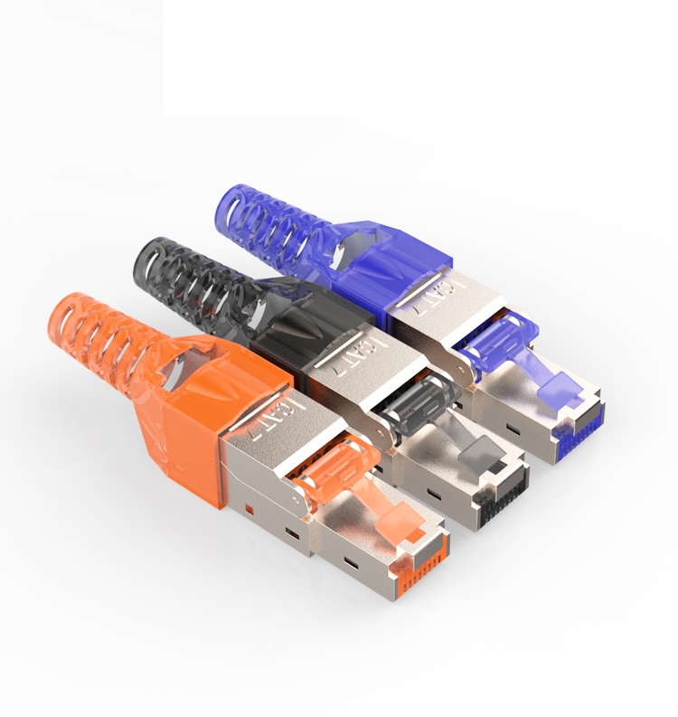 5cps Afgeschermde Cat7 RJ45 Connector Crimp Plug 10 Gigabit Ethernet Netwerk Kabel Connector CAT.7 Klasse Tool-Gratis Kristal Hoofd