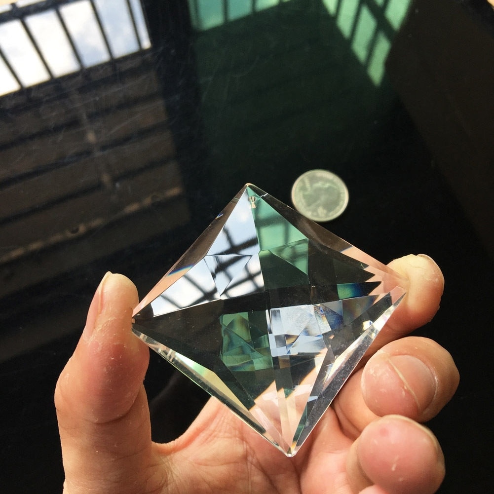 75mm vindue indretning suncatcher krystal prisme lysekrone vedhæng fest ornament hængende xms facetteret