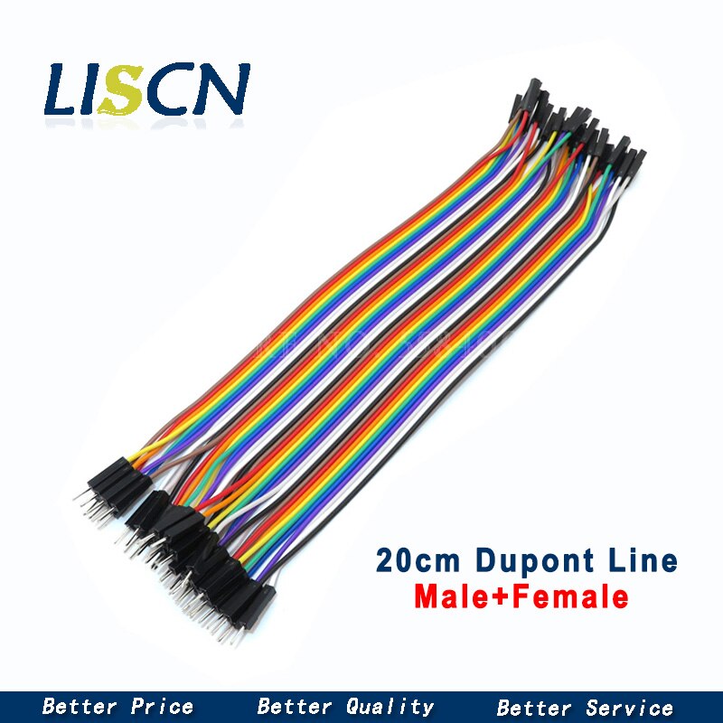 Dupont Linie 10cm/20CM/30CM Männlich zu Männlich + Weiblich zu Männlich + Weiblich zu weibliche 40Stift Jumper Draht Dupont Kabel: 20CM F-M
