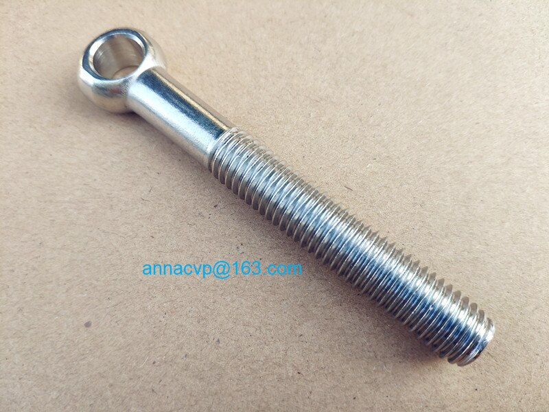 CVP stainless steel lifting eye nuts and eye bolts marine eyenut ring nut loop hole for cable rope lifting M12x90