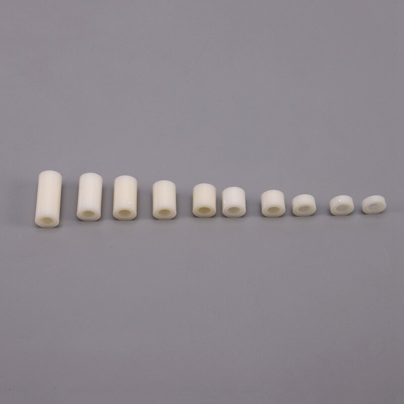 150 pièces Nylon entretoise ronde entretoise vis écrou assortiment Kit Nylon plastique entretoise OD 11mm et ID 6mm pour vis M6