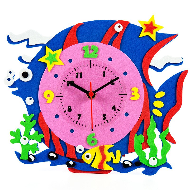 Learn Time Clock Early Education Toys Baby Model Teaching Baby Born Intelligence Toys DIY assembling