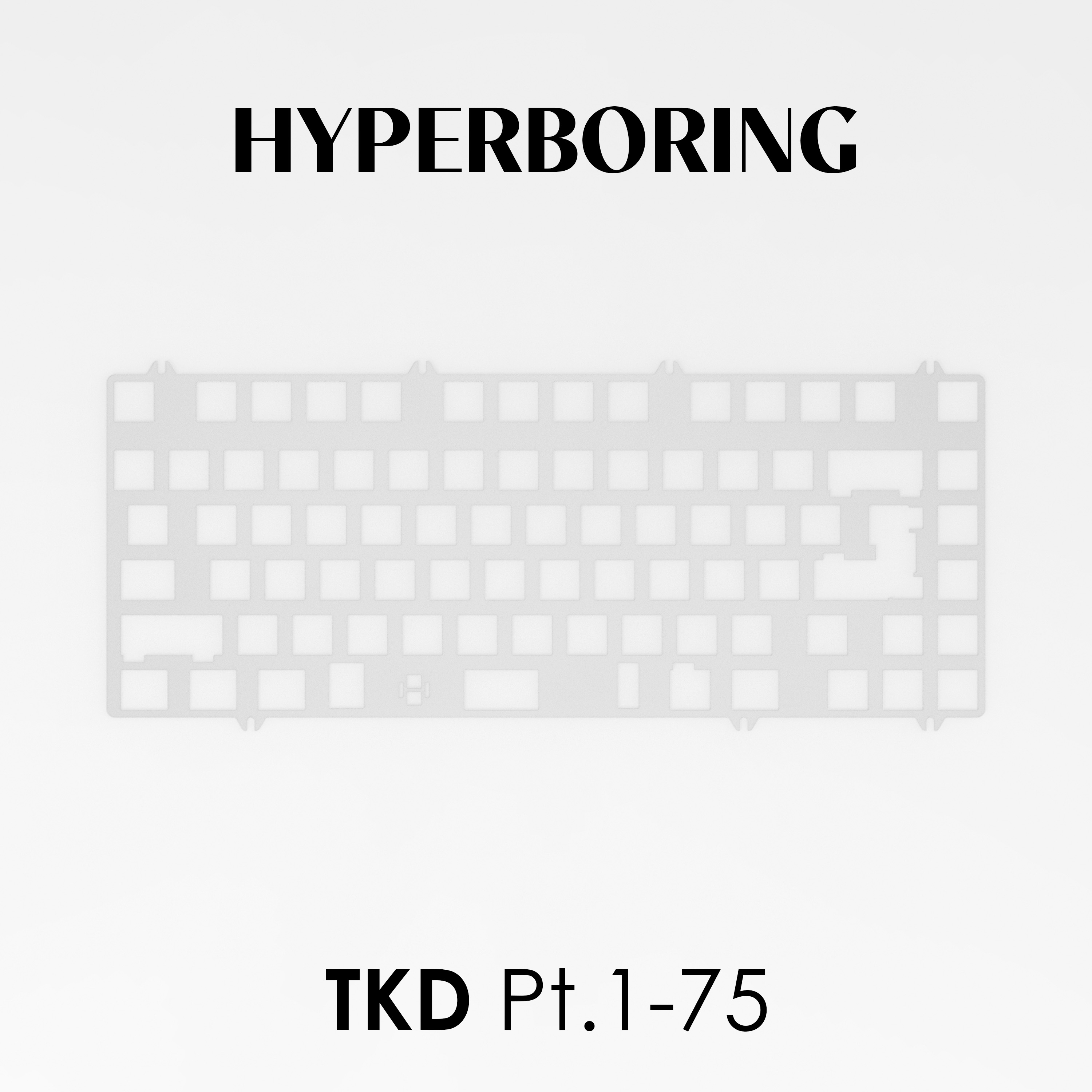 TKD Pt.1 75% Size layout keyboard plates PP PC FR4 Alu for pcb mount stabilizer and plate mount stabilizer: Beige
