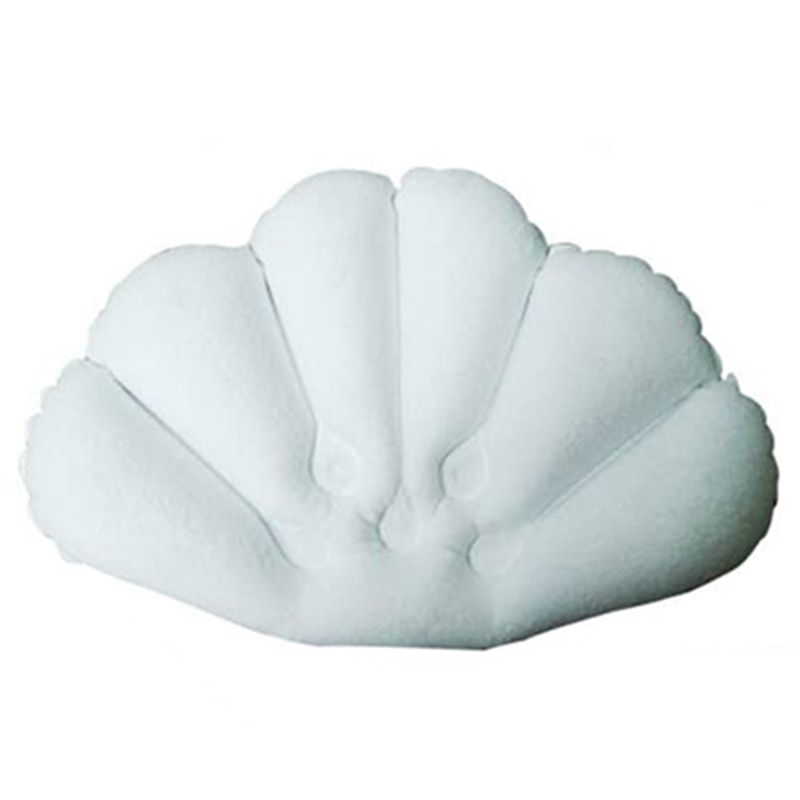 Badeværelse oppustelig shell formet spa pude blød ryg hals pude til badekar, løb farve