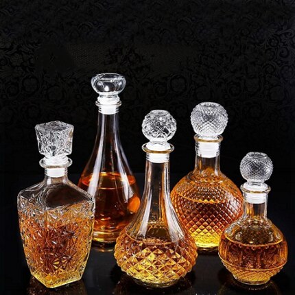 Botellas de vino vacías de XMT-HOME, botella de vidrio de alcohol para licor de alcohol, frasco de vidrio de 500ml, 1 ud.