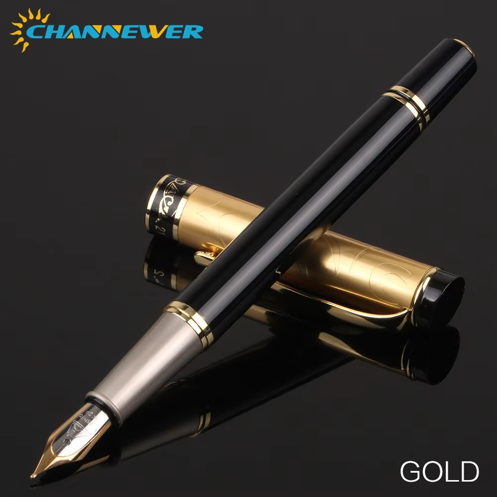 STONEGO 5 SIZE lassical Metal Black Fountain Pen Converter Calligraphy Pens for Writing Drawing Journal Business Pens: Blue