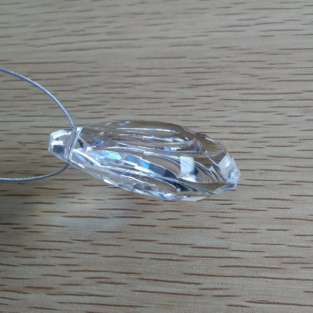 76mm 6 stuks Clear Crystal Prism Suncatcher Voor Kroonluchter Glazen Kroonluchter Crystal Onderdelen Lamp Onderdelen Woondecoratie Kristallen