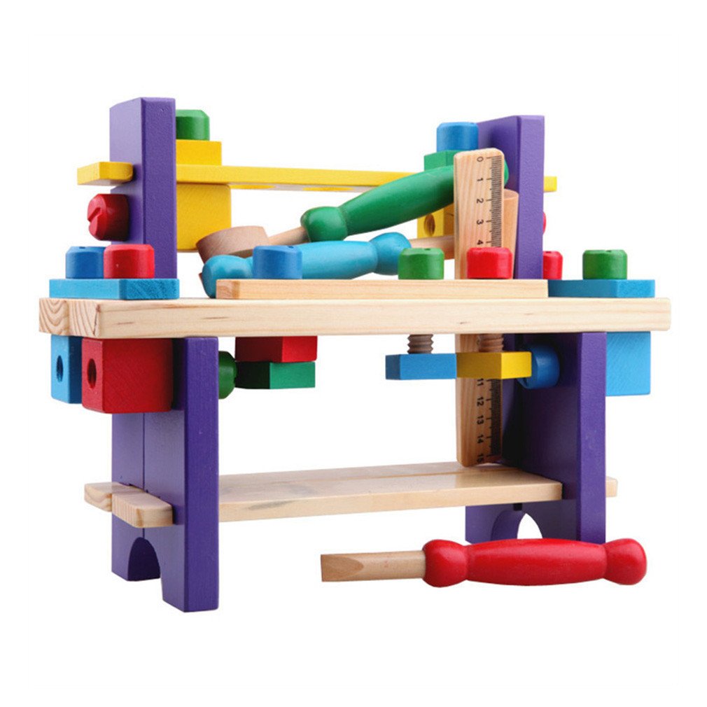 Tornillo extraíble para coche, tuerca de madera para niños, juguete con manos combinadas, herramienta educativa desmontable ensamblada