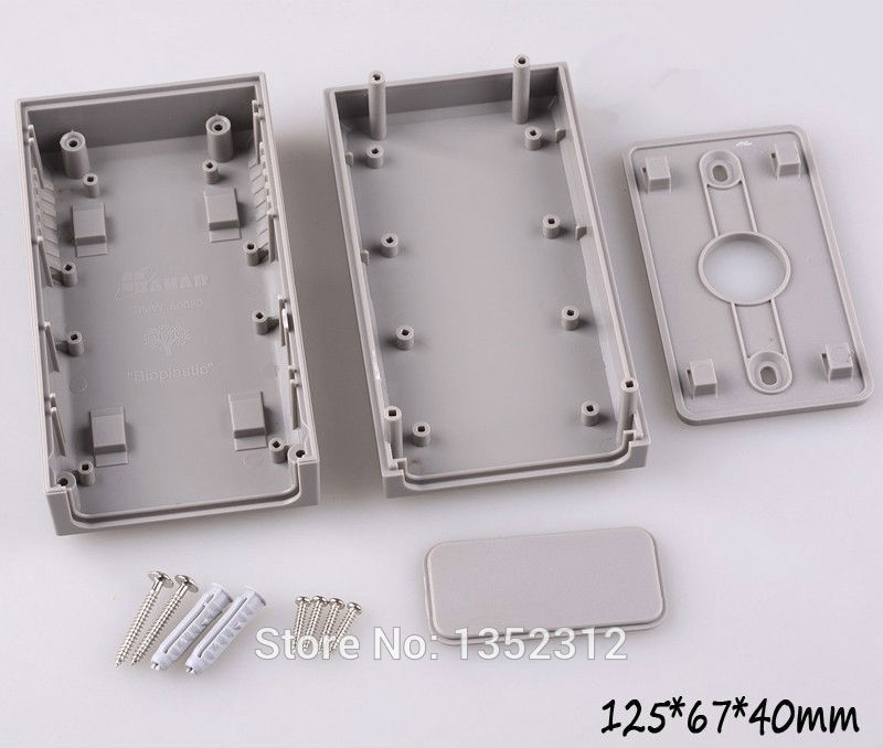 one pcs 125*67*40mm plastic enclosure wall mount electronic box housing DIY driver power junction box control box