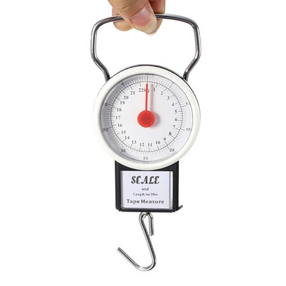 Handheld Scale ABS 22KG Portable Fishing Luggage Weighting Hook Handheld Scale with Tape Measure Tools