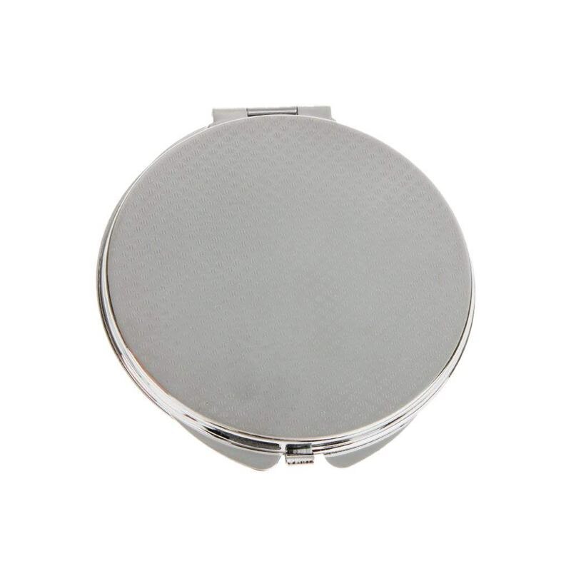 Foldable pocket mirror Cosmetics Compact Makeup Mirror - Silver