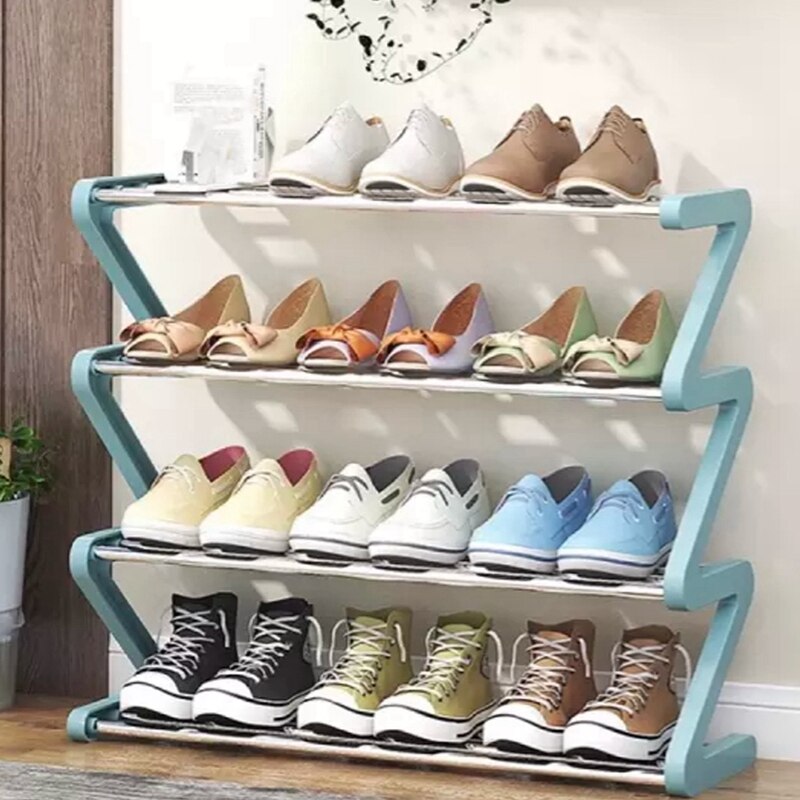 Shoe Rack Stackable Small Shoe Rack, Lightweight Shoe Shelf Storage Organizer for Entryway, Hallway and Close