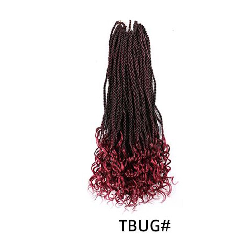 Synthetisch Haar Vlechten Ombre Vlechten Haarverlenging Vlecht Haar Paars Zwart Gemengde Kleuren Gehaakte Vlechten: TBUG