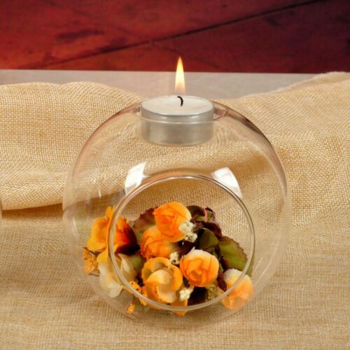 Romantisk bryllup middag dekor krystall glass hengende lysestake lysestake hjem bryllup dekorasjon