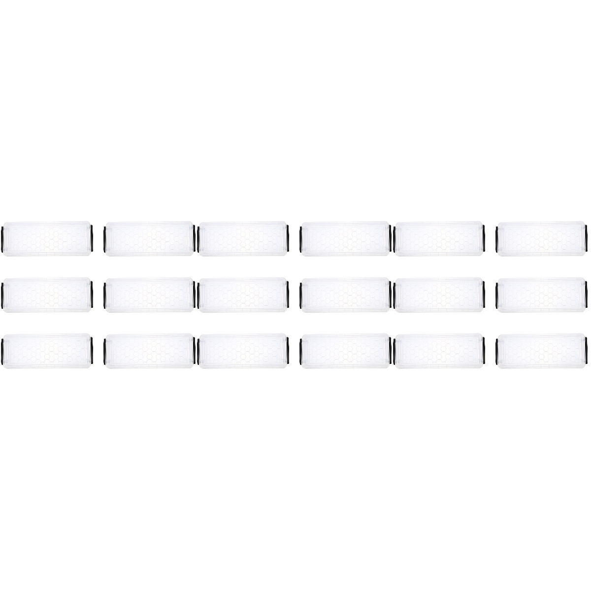 3 Sets 6Pcs Large Capacity Pen Pencil Storage Boxes Plastic Pencil Boxes (White)