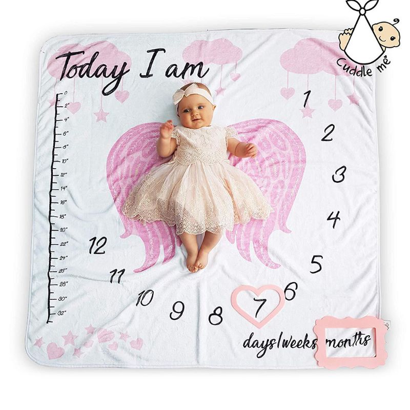 Bebê infantil foto cobertor fotografia prop pano de fundo calendário recém-nascidos meninos meninas fotos acessórios