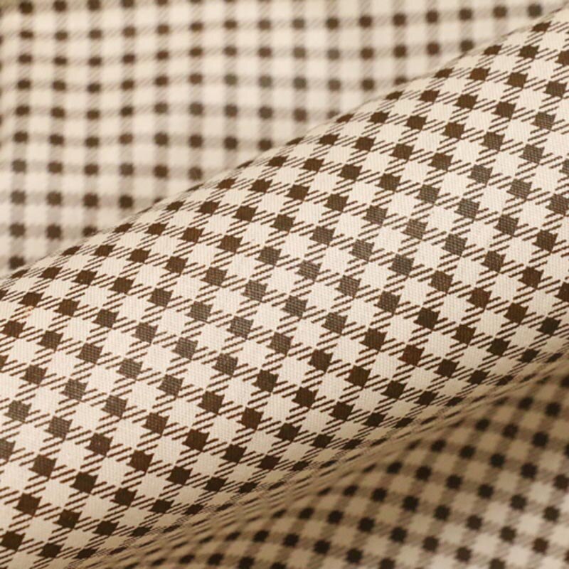 100% coton sergé tissu simple gros points marron petits carreaux tissus pour bricolage berceau literie coussins vêtements quilting travail manuel décor